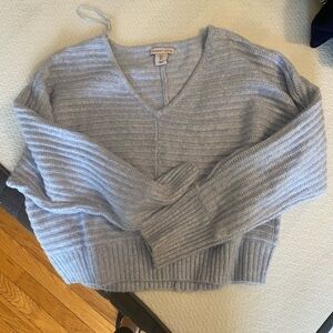Gray V-Neck Sweater